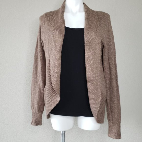 Kenneth Cole Sweaters - Kenneth Cole | Tan Open Front Cardigan Sweater L